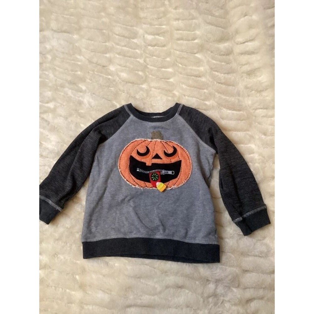 Mud Pie Jack-o’-lantern Pumpkin Halloween Toddler Sweatshirt